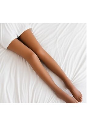 Solid Brown Faux Opaque Tights
